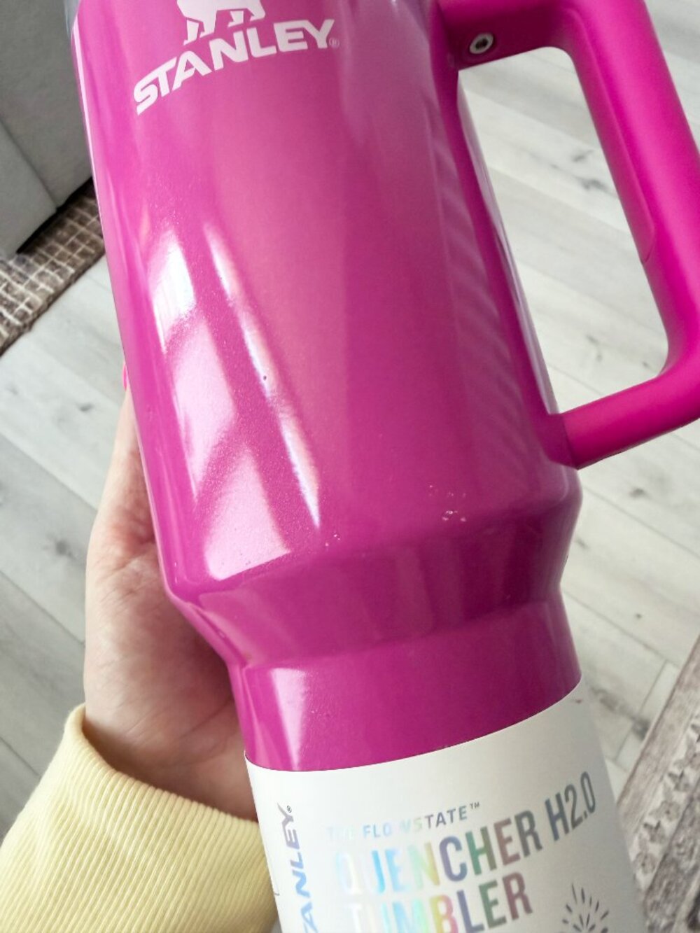"Punch Shimmer" Shimmery Pink Stanley Tumbler 40oz. - DSG - Picture 5 of 7